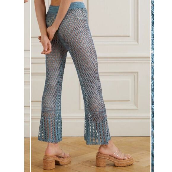 Cult Gaia Iriel Crochet-Knit Flared Pants Size Small - Picture 3 of 7